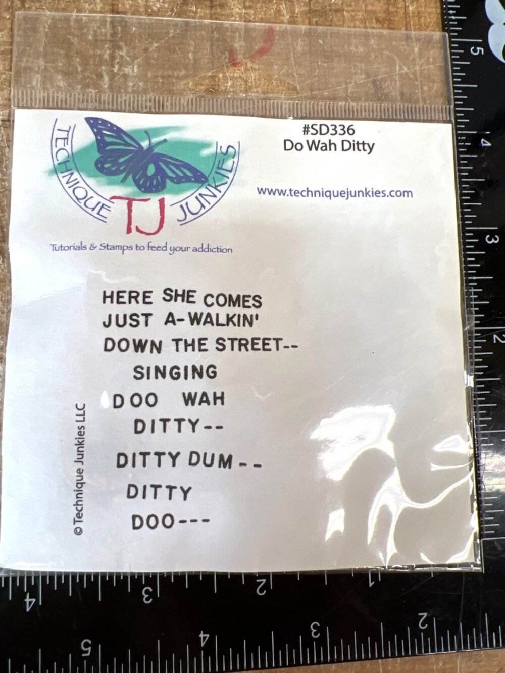 Technique Junkies Do Wah Ditty Rubber Stamp For Cardmaking & Scrapbooking SD336